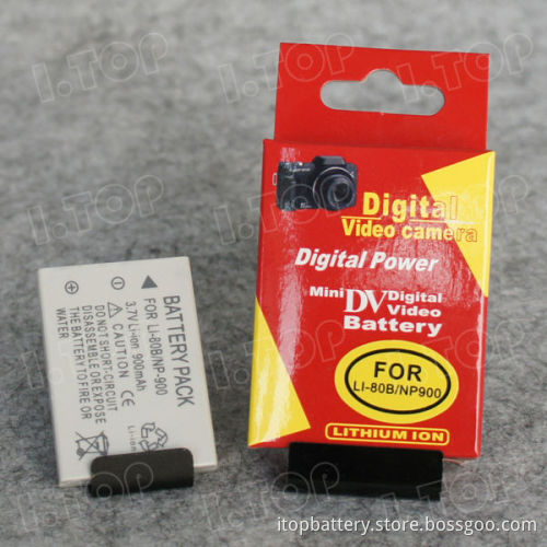 Camera battery replacement for olympus Li-80B , 3.7V 900mAh,18 months warranty